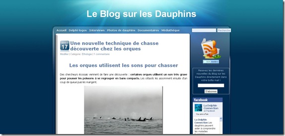 Ancien Theme Le Blog sur les Dauphins